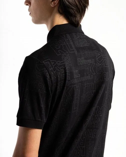 Karl Lagerfeld black polo shirt 745082