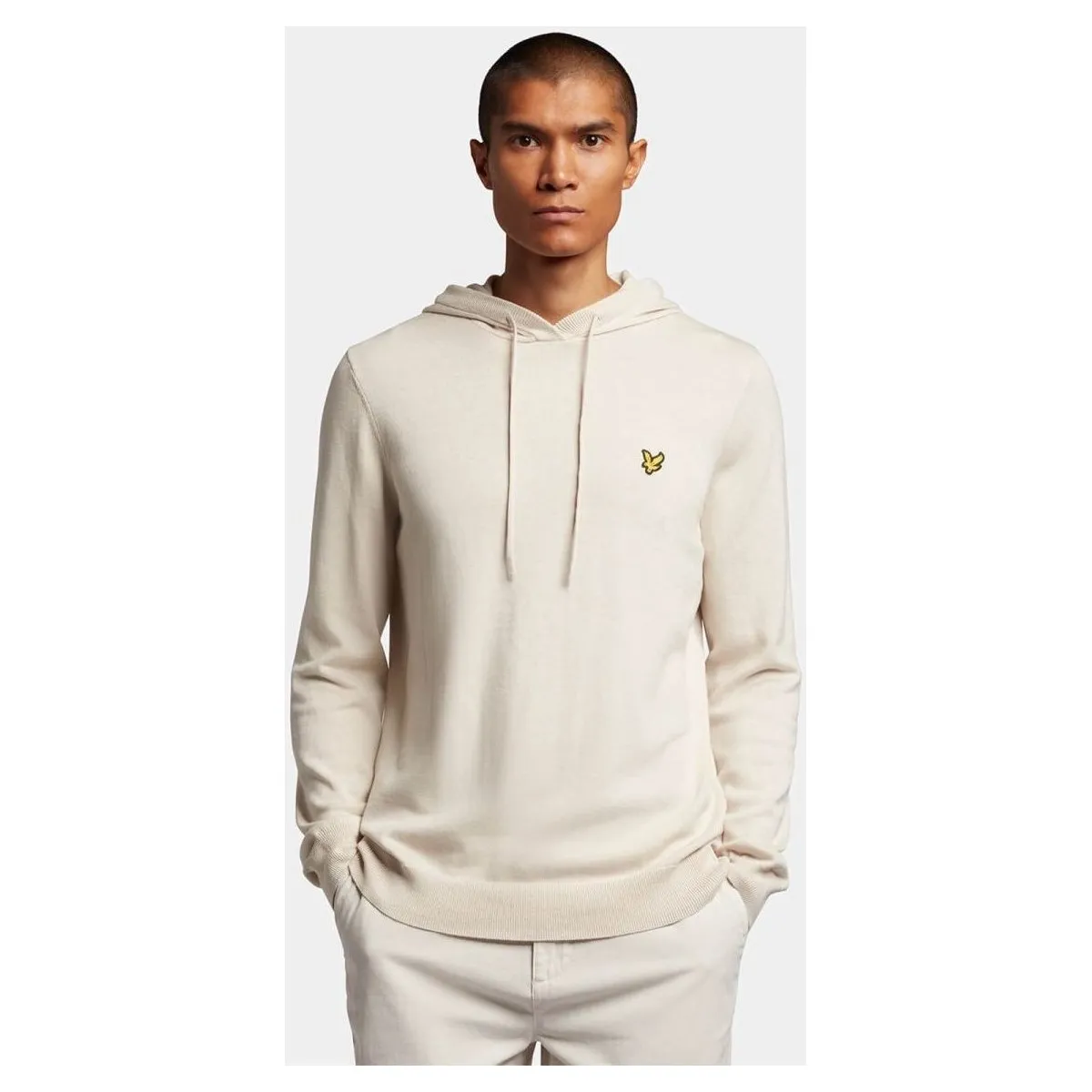 KN1615V KNITTED HOODIE  W58 LIGHT MIST
