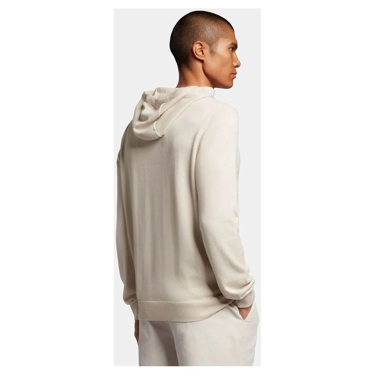 KN1615V KNITTED HOODIE  W58 LIGHT MIST