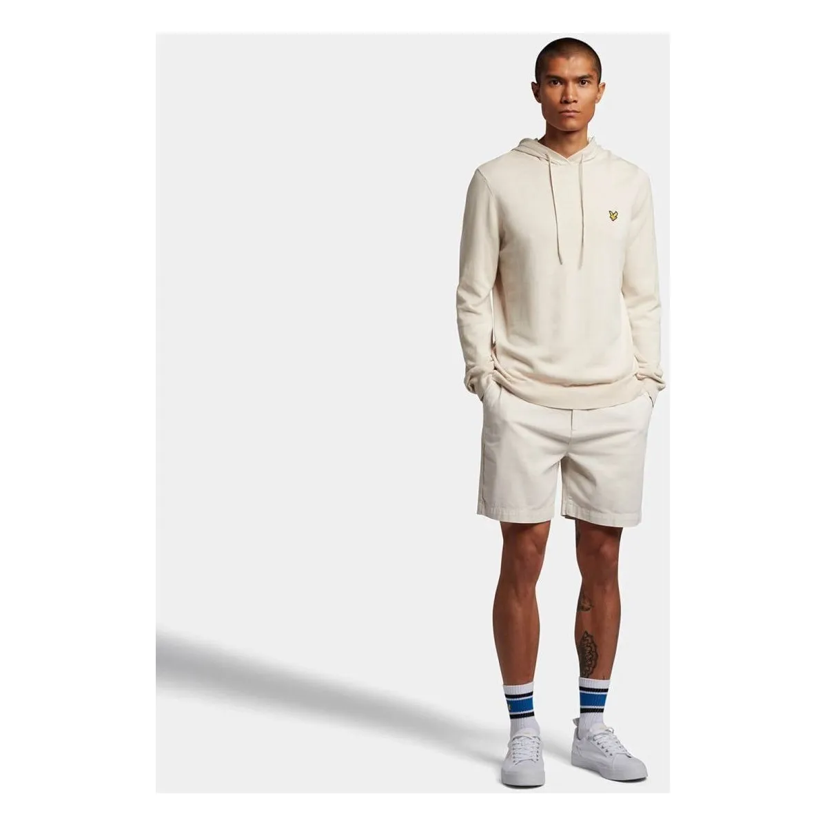 KN1615V KNITTED HOODIE  W58 LIGHT MIST