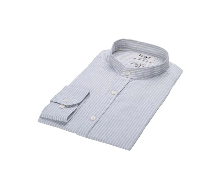 LIME GREEN & WHITE COTTON LINEN SHIRT  ELIBERT