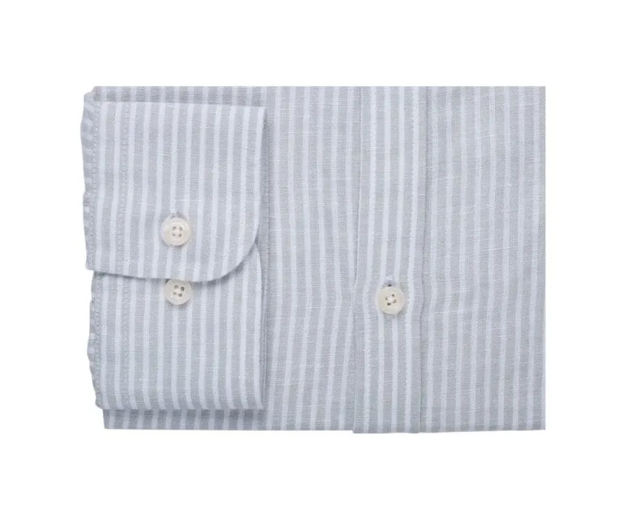 LIME GREEN & WHITE COTTON LINEN SHIRT  ELIBERT