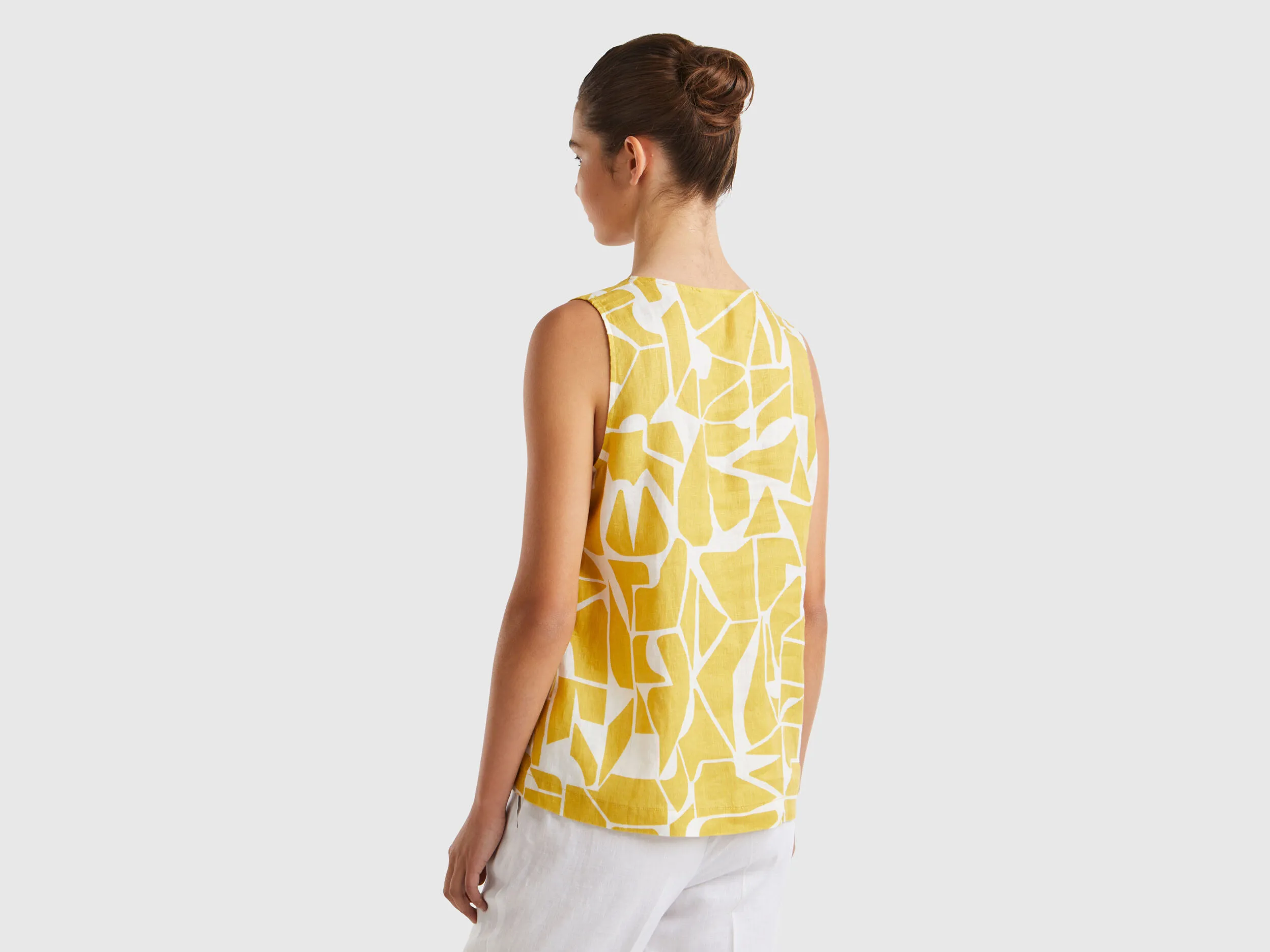 Linen printed blouse