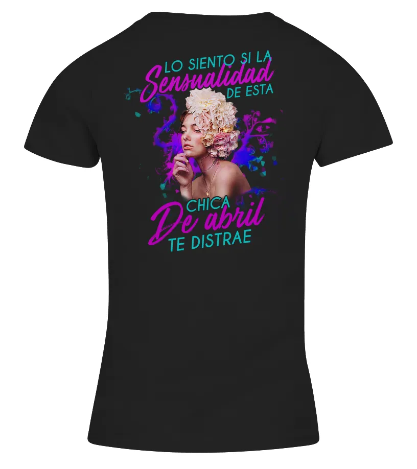 SENSUAL APRIL GIRL VNECK WOMEN'S TSHIRT