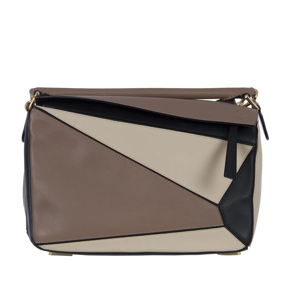 Loewe Puzzle Taupe and Black Bag