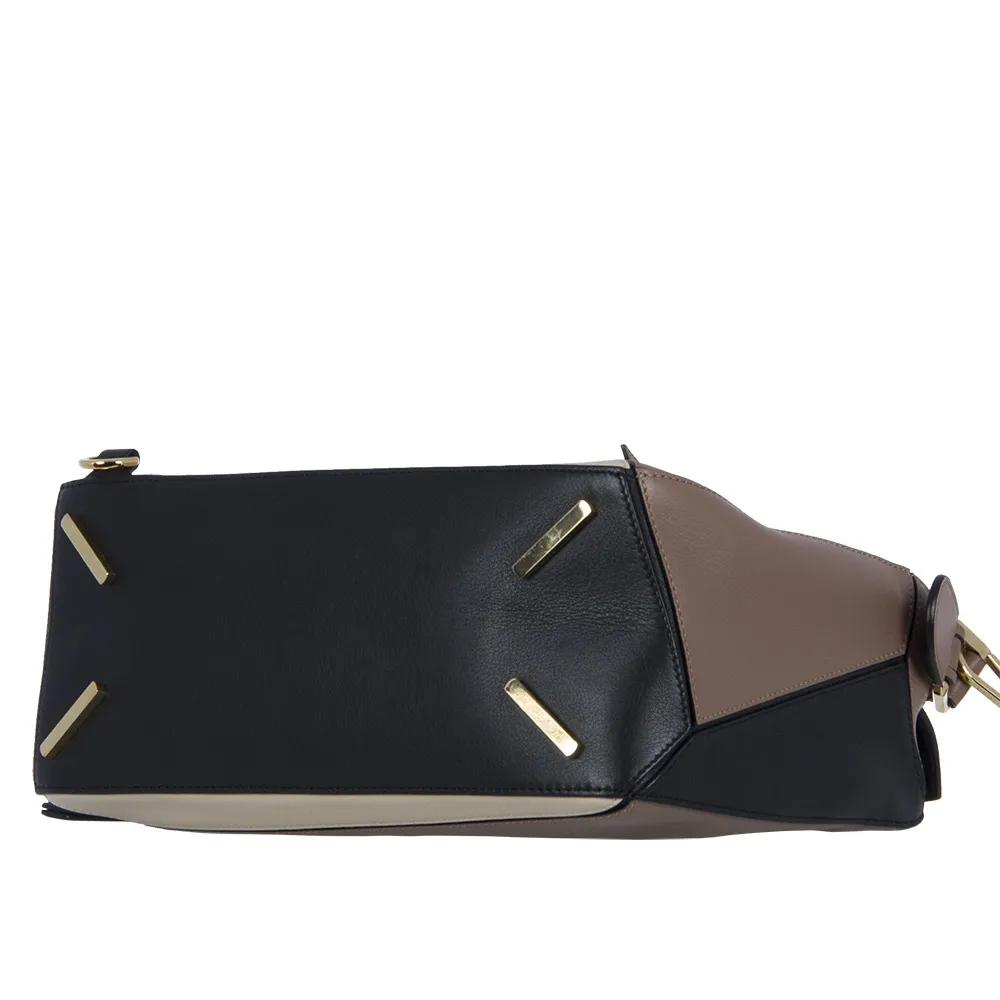 Loewe Puzzle Taupe and Black Bag