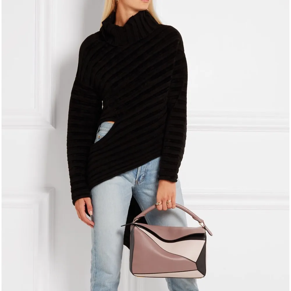 Loewe Puzzle Taupe and Black Bag