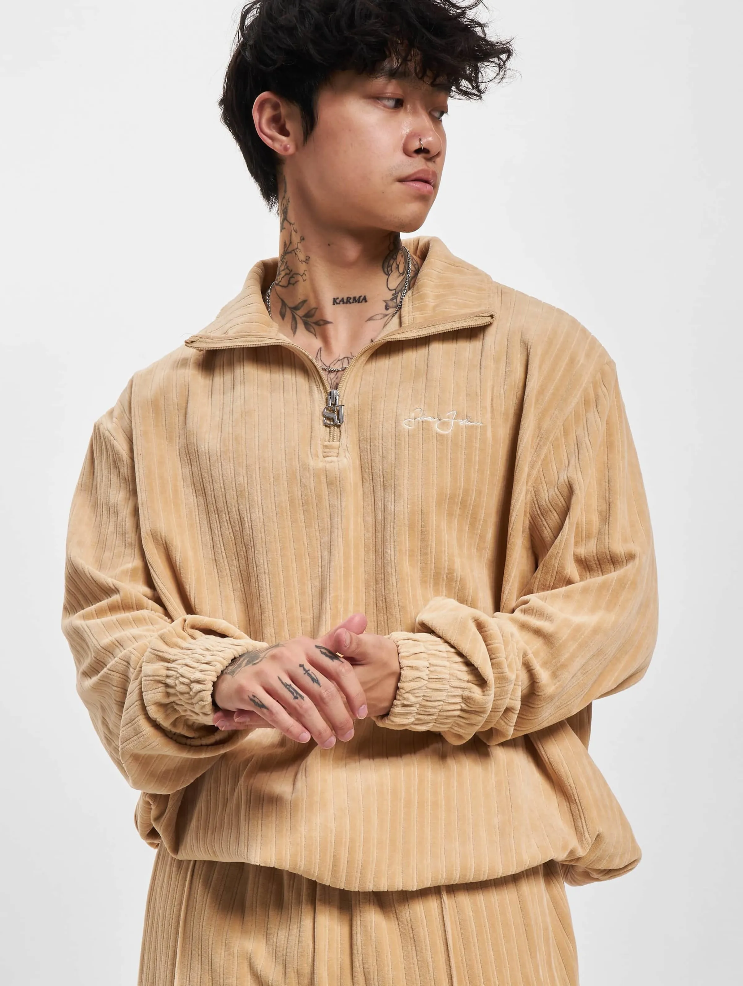 Striped Velours Logo