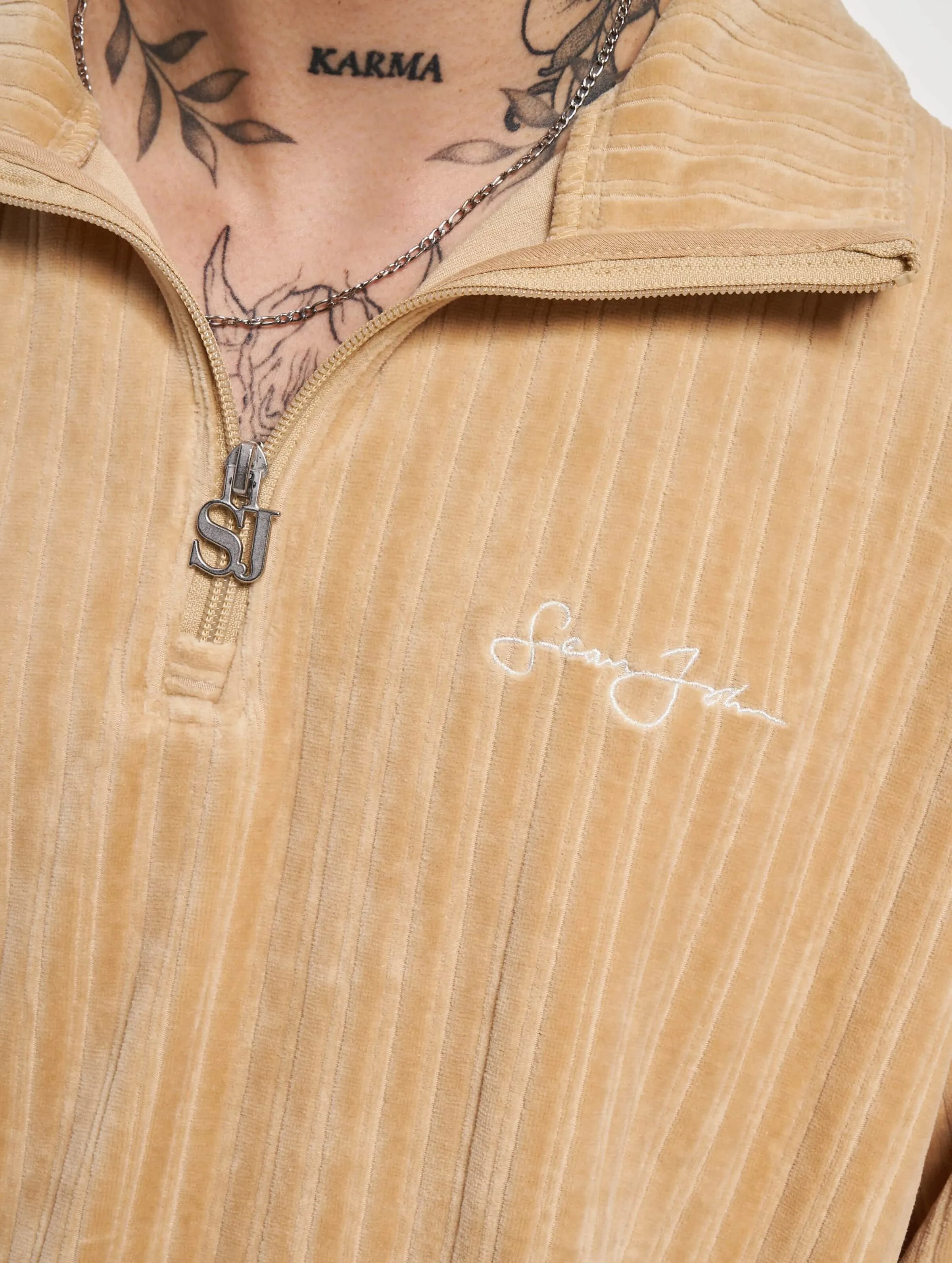 Striped Velours Logo
