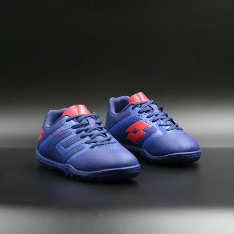 Lotto Maestro 700 IV Kids Soccer Shoes in Blue and Red
