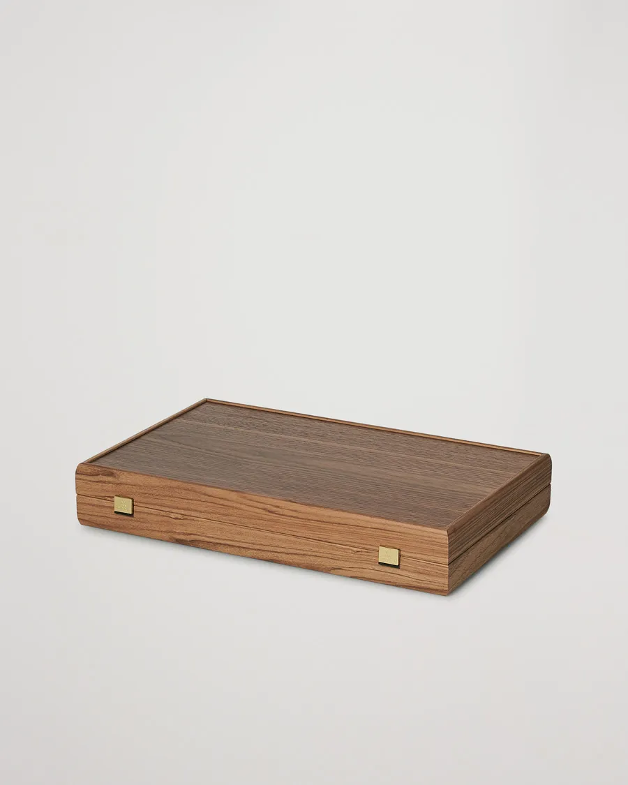 Large Backgammon Walnut & Black Oak Manopoulos