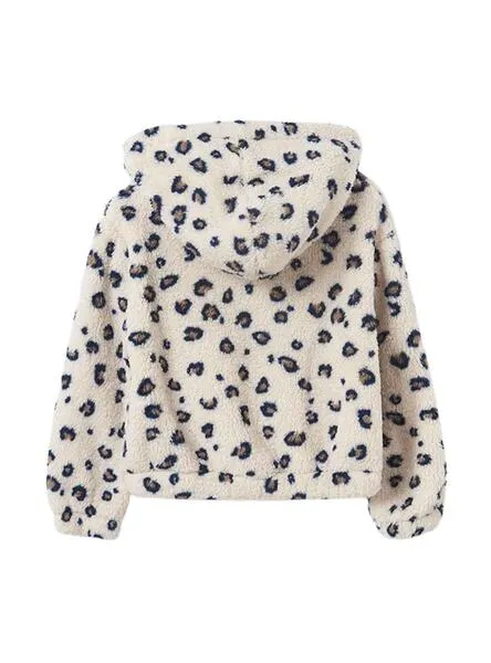Mayoral Beige Kangaroo Fleece Coat for Girls