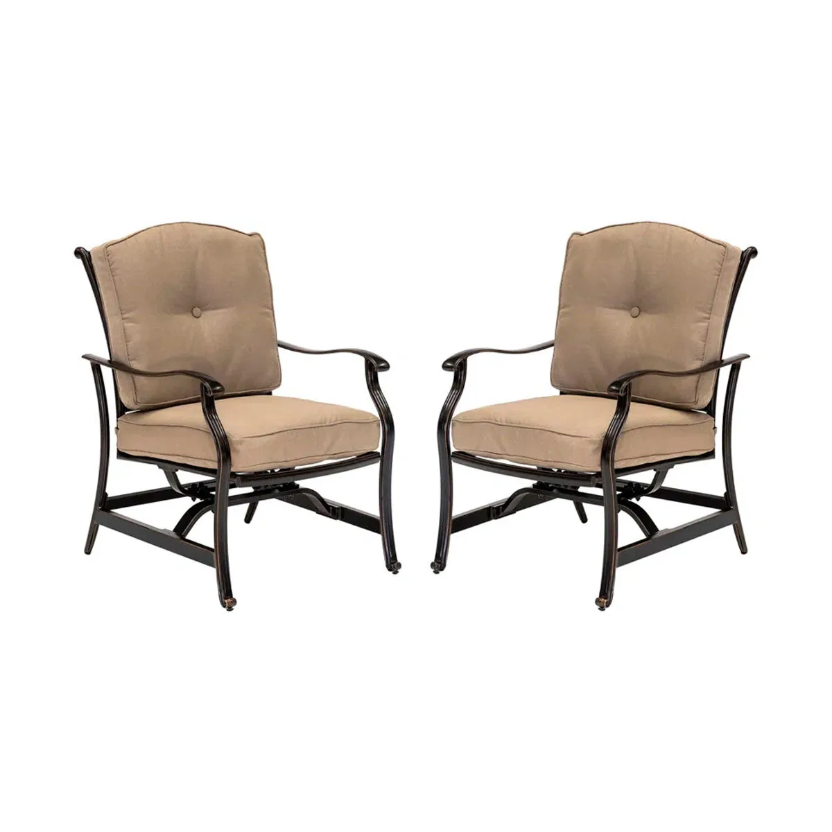 Swivel Outdoor Rocking Chairs, 2 Pieces