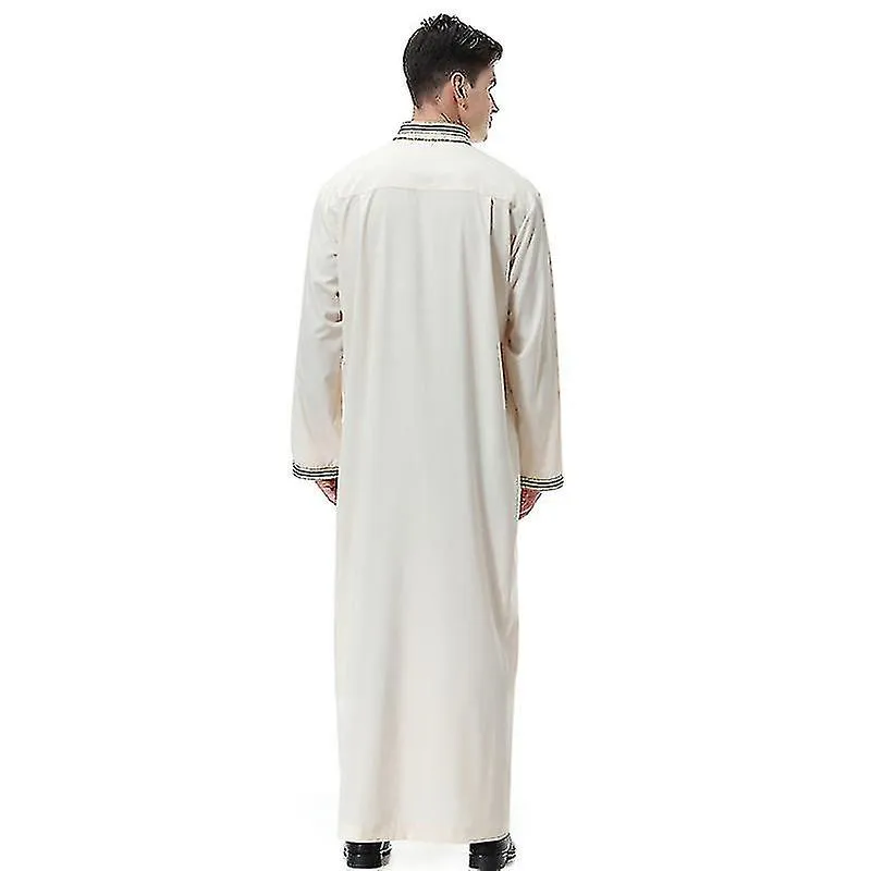Islamic Muslim Men's Long Robe Dubai Arab Kaftan Clothing