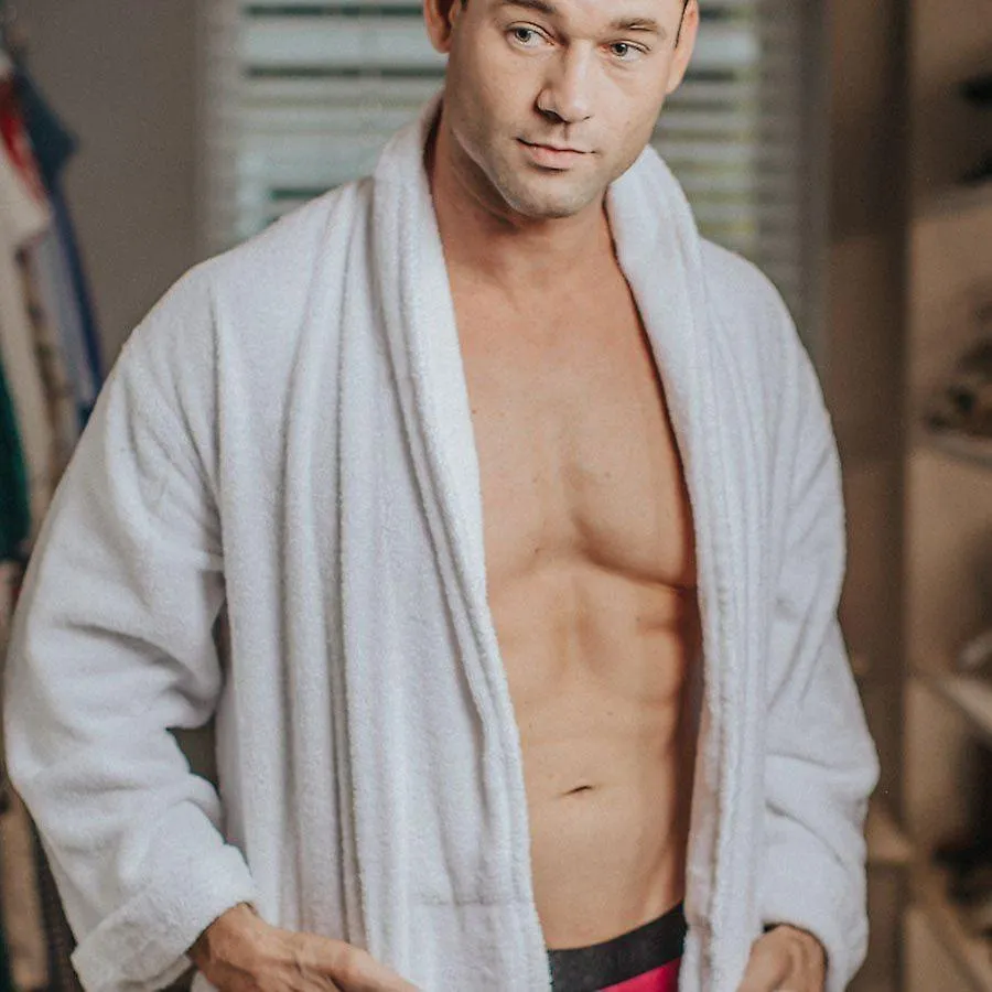 Men's Plush Bathrobe