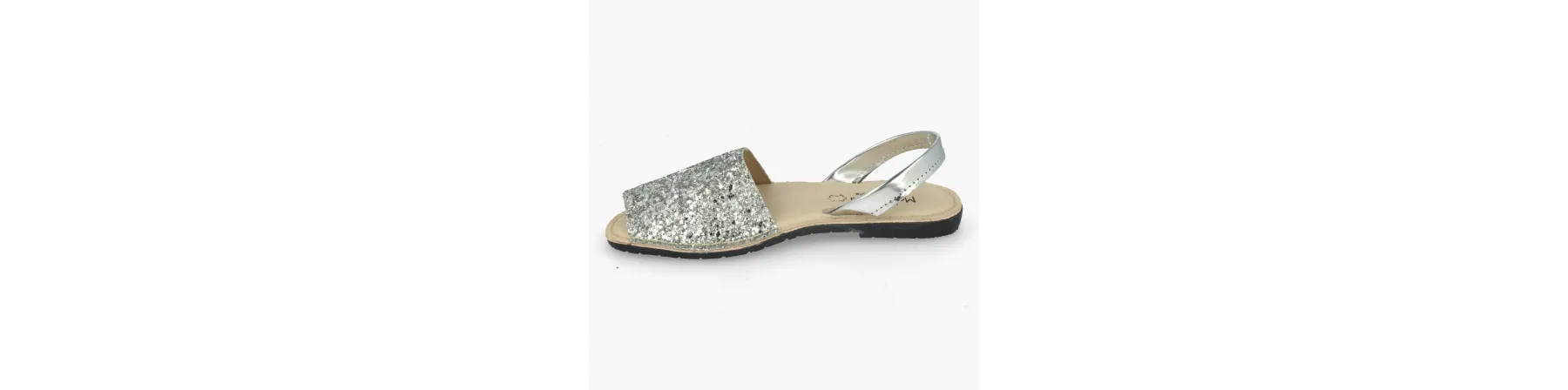 Shiny Silver Women's Air Mod Menorcan Sandals