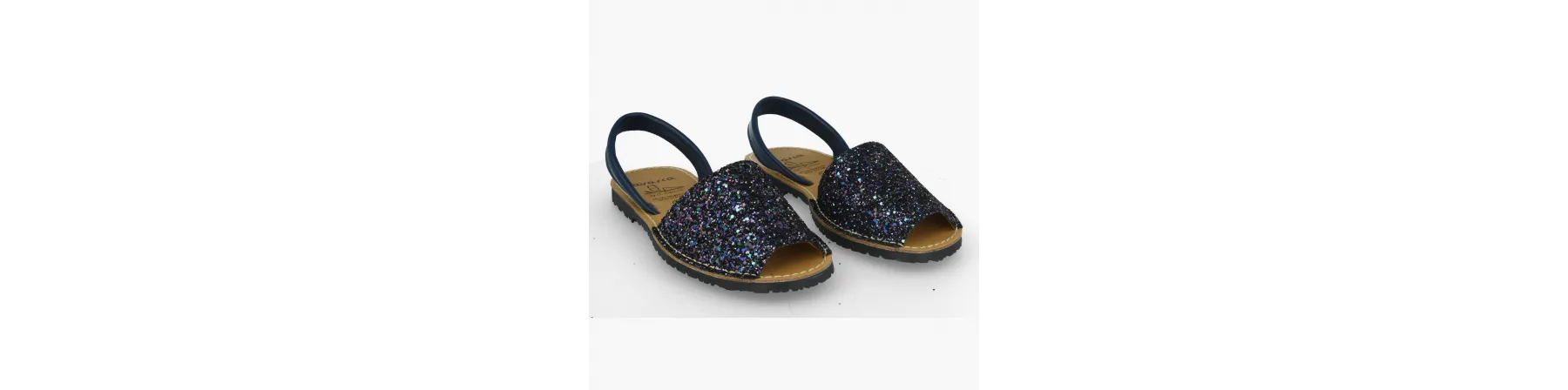 Women's Shiny Navy Menorcan Sandals
