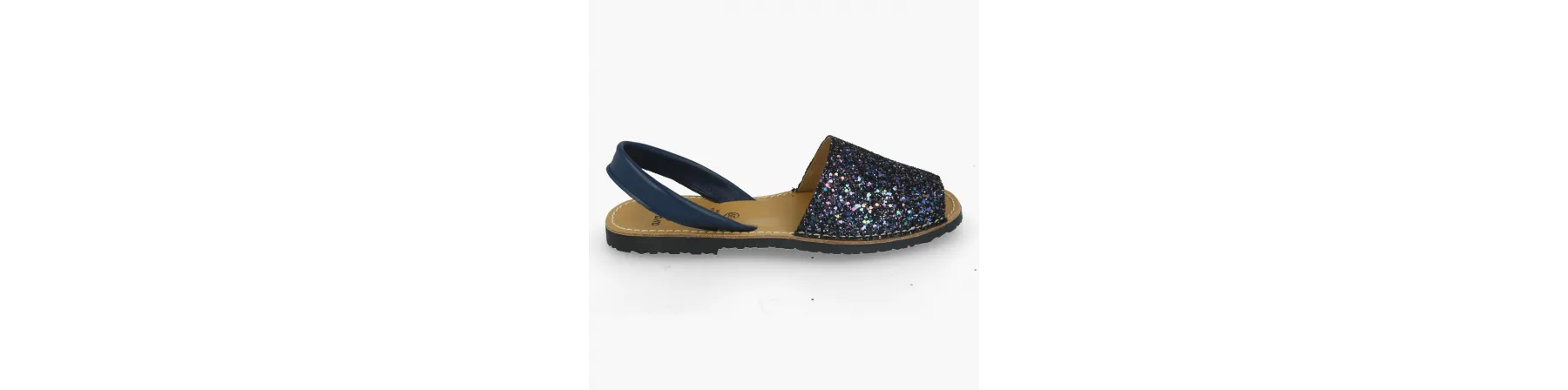 Women's Shiny Navy Menorcan Sandals