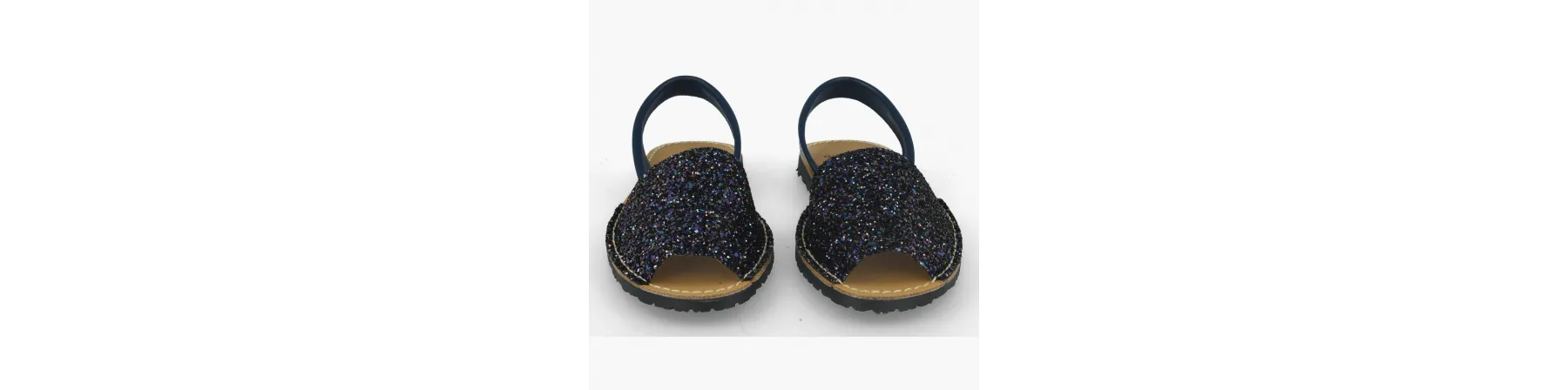 Women's Shiny Navy Menorcan Sandals