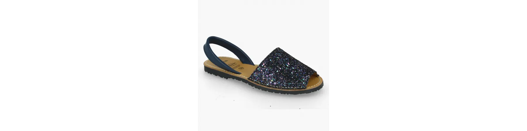Women's Shiny Navy Menorcan Sandals