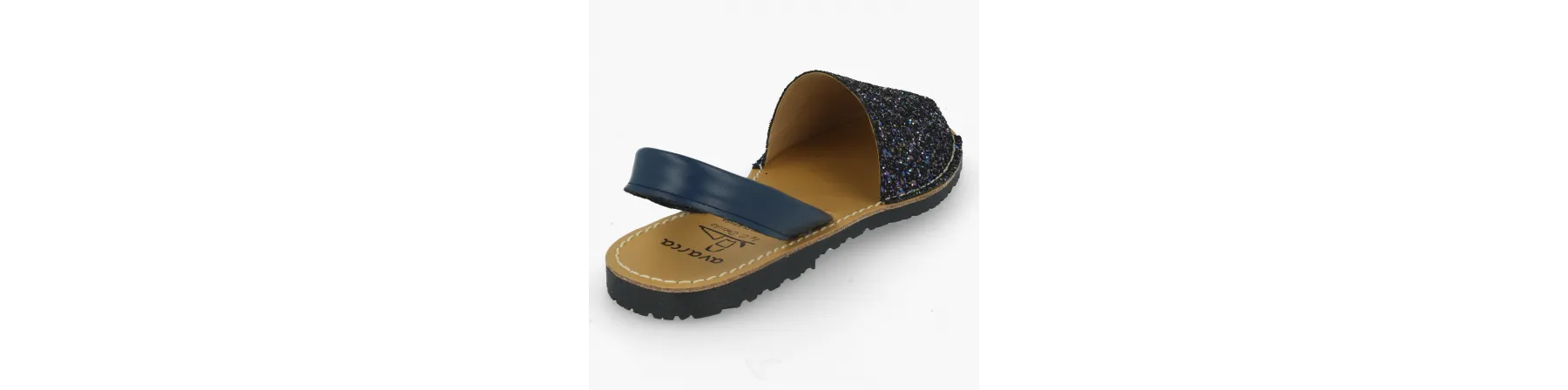Women's Shiny Navy Menorcan Sandals