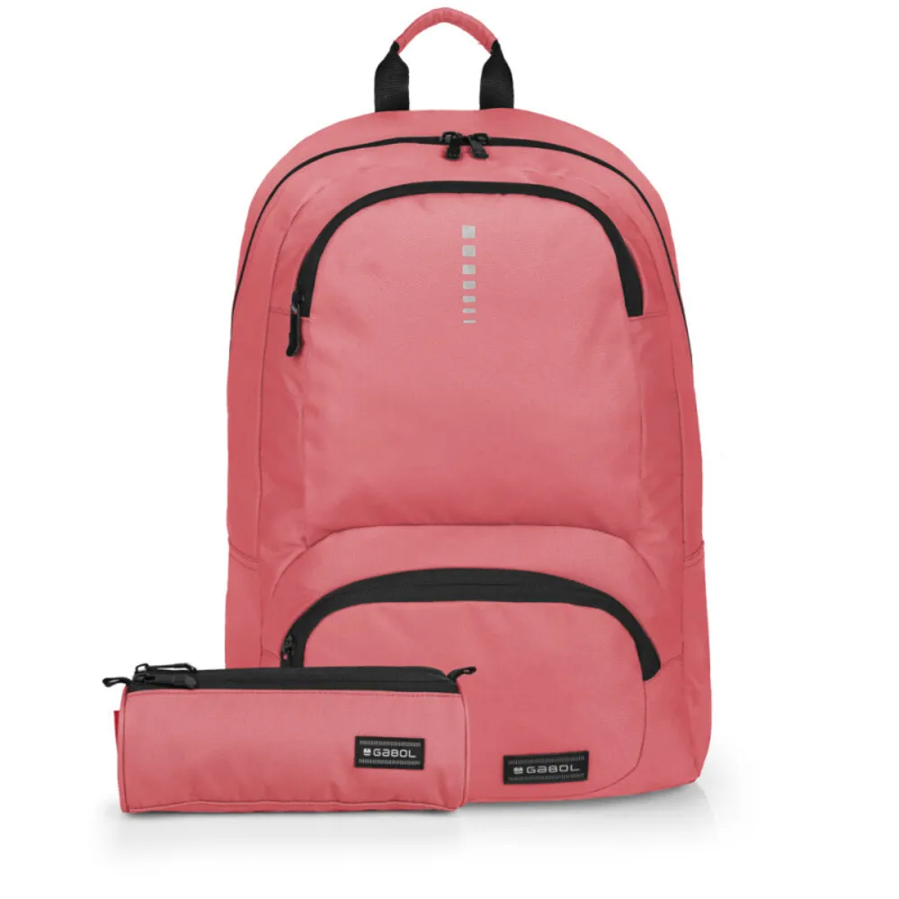 Mochila + Estuche GABOL TRIPLE CORAL