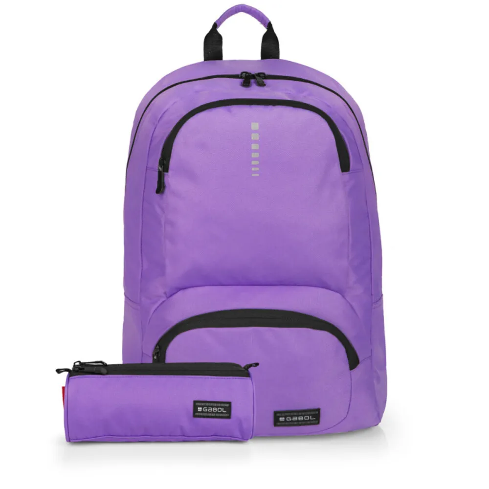 Mochila + Estuche GABOL TRIPLE LILA