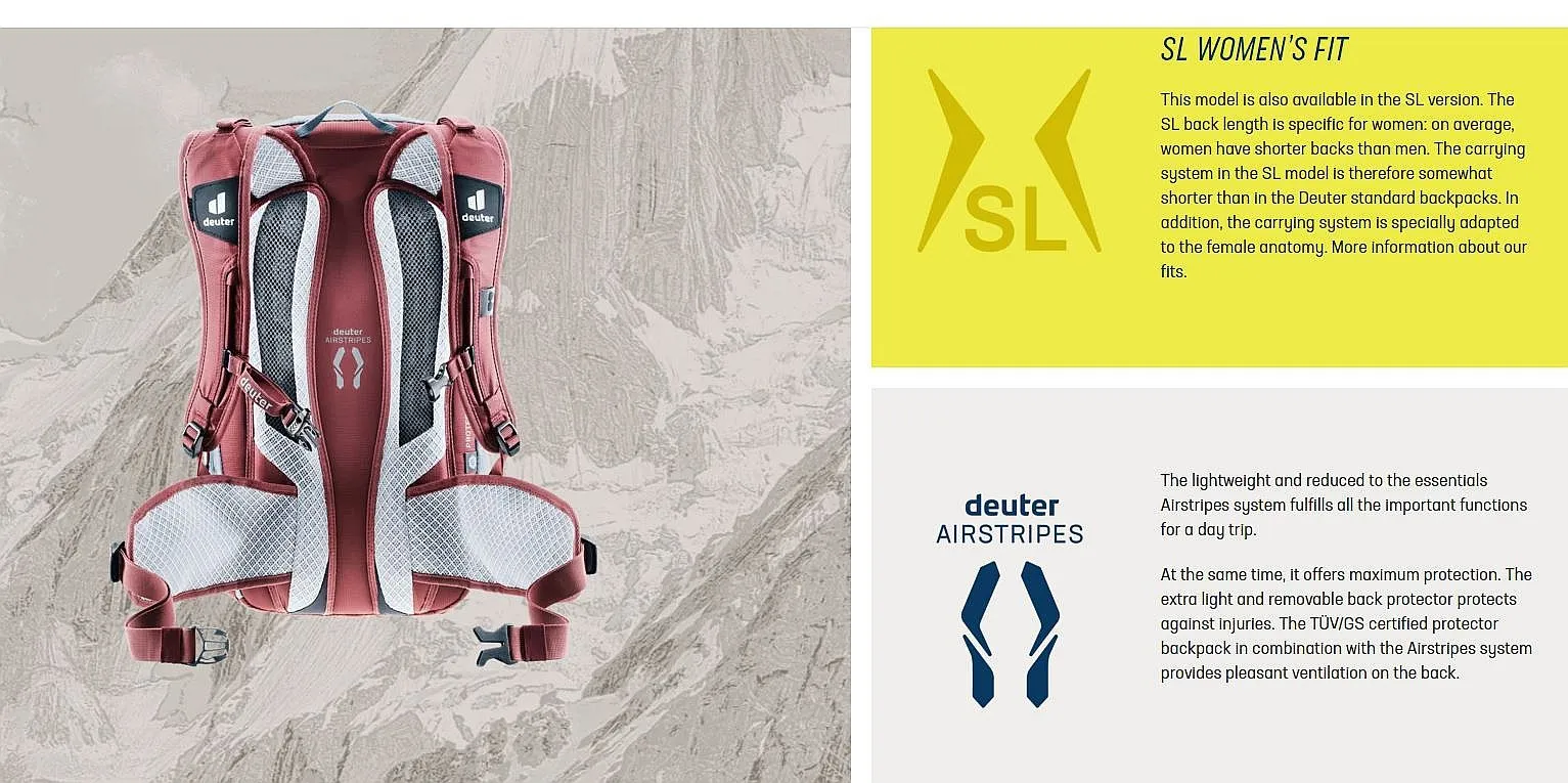 MOCHILA DEUTER FLYT 18 SL  DUSK/REDWOOD  WOMEN´S