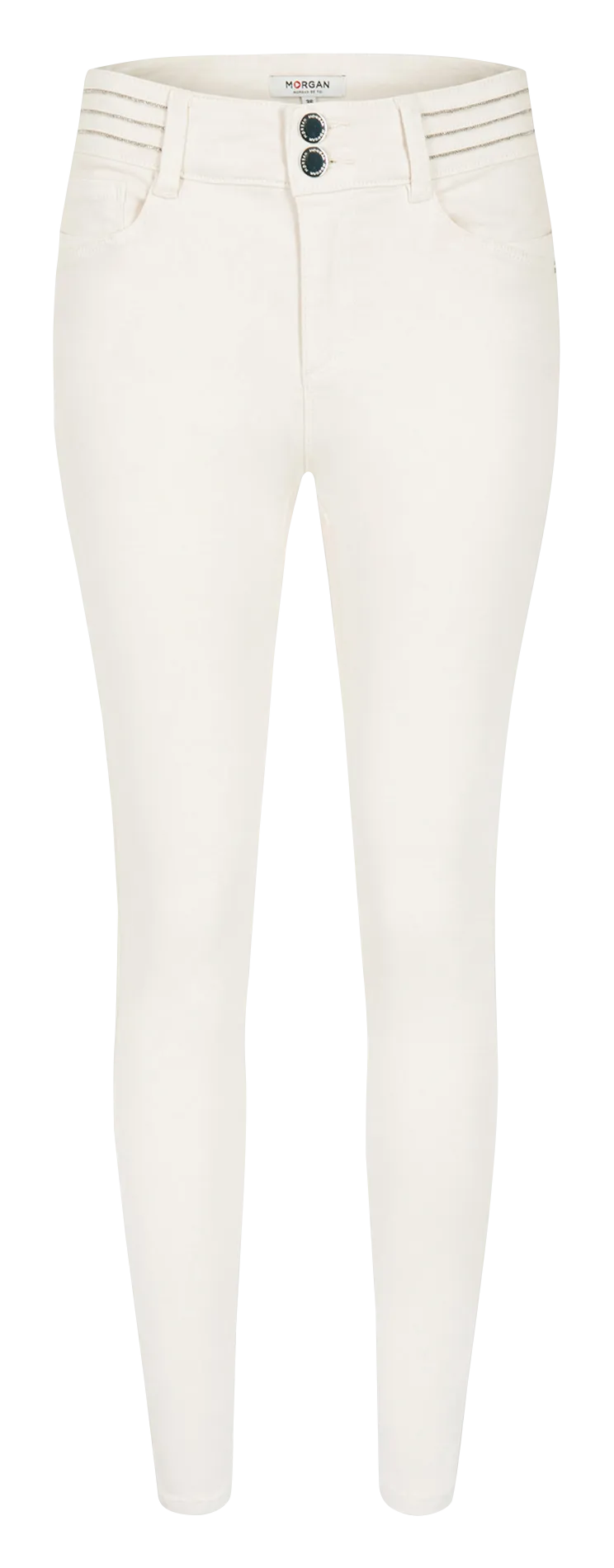MORGAN PALIX1  PANTALóN SLIM DE MEZCLA DE ALGODóN EN BEIGE
