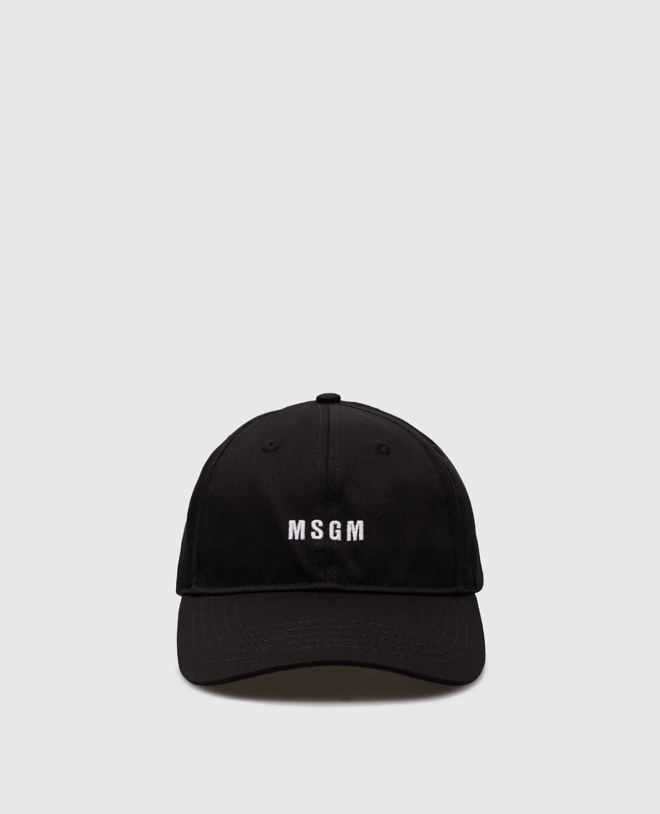 MSGM Black Logo Embroidered Cap