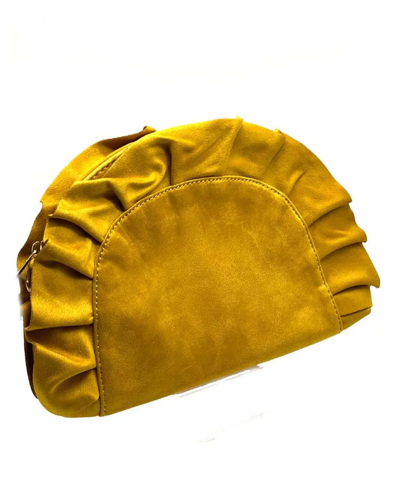 MUSTARD BAGS WITH UNIQUE HALFMOON SHAPE DESIGN