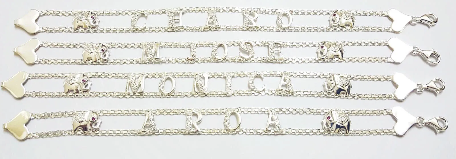 NAME BRACELET WITH ZIRCONIA  SEE RESULT