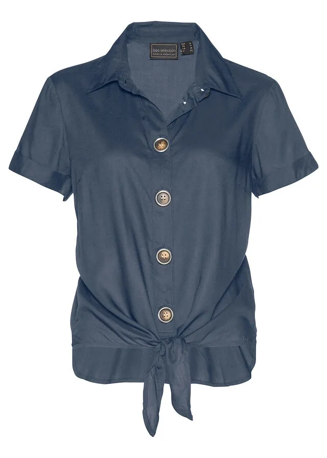 Navy Blue Blouse