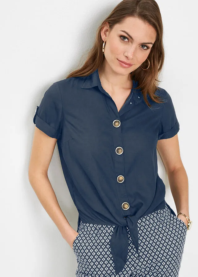 Navy Blue Blouse