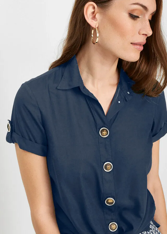 Navy Blue Blouse