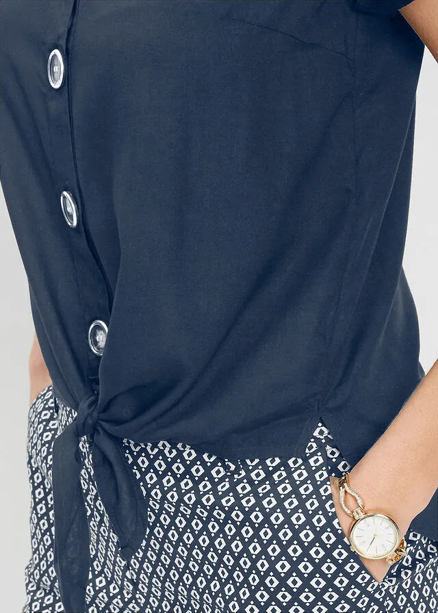 Navy Blue Blouse