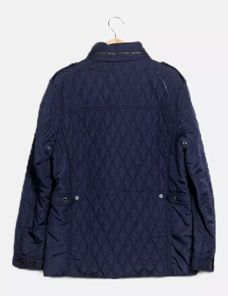 Navy blue coat with pockets by Pedro del Hierro