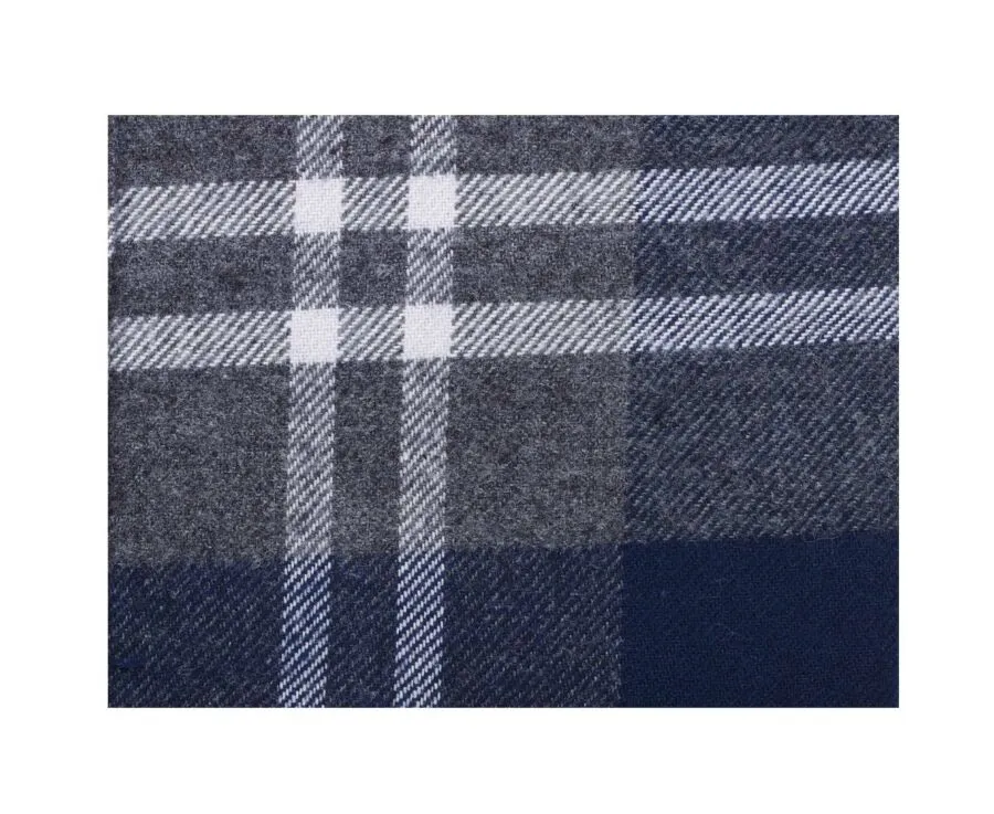 NAVY FLANNEL SHIRT WITH GREY AND WHITE CHECKS  FORESTER