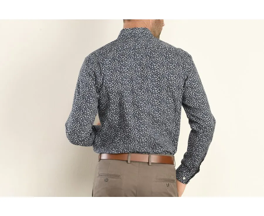 NAVY FLORAL PRINT SHIRT  MATHURIN