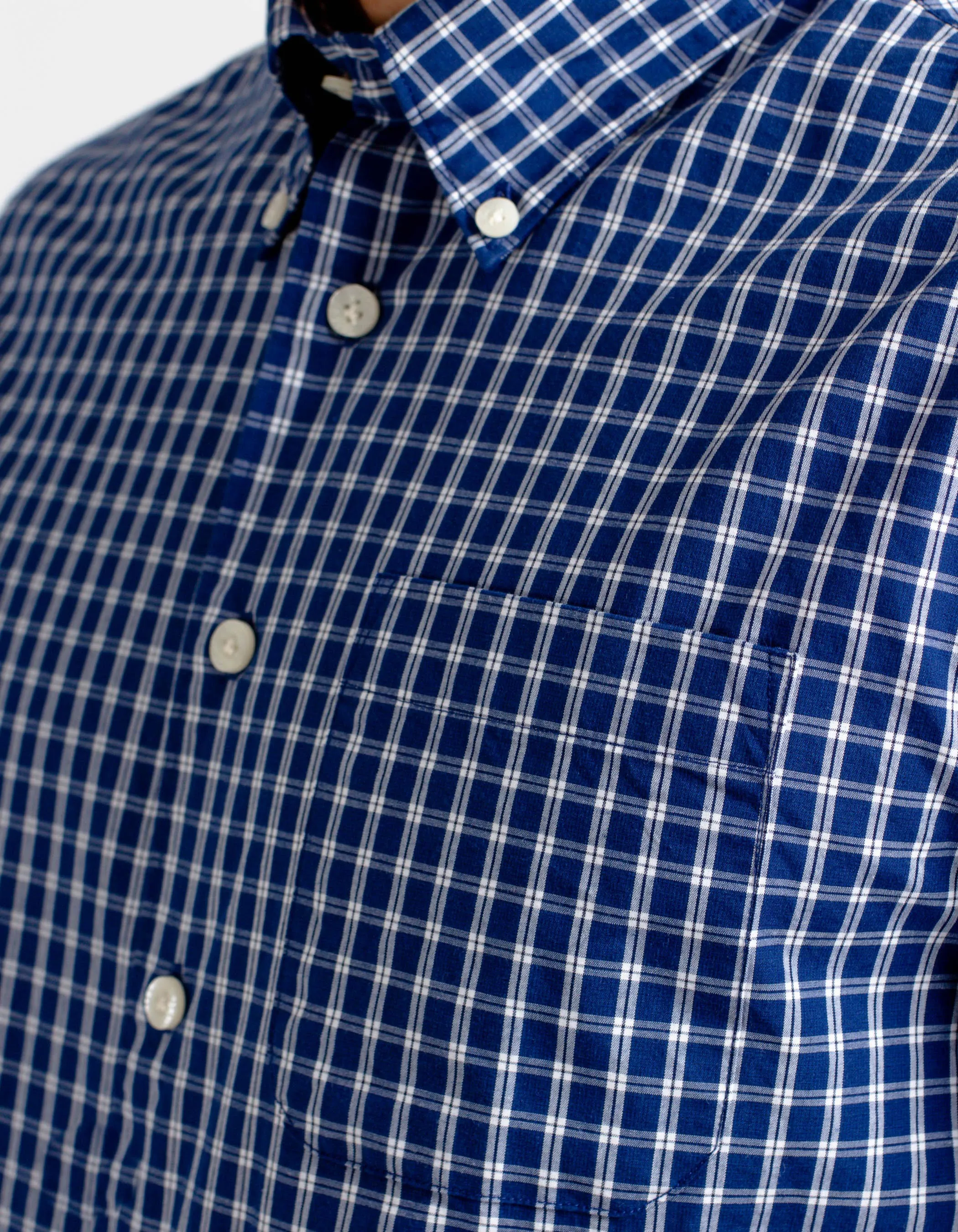 Navy plaid shirt