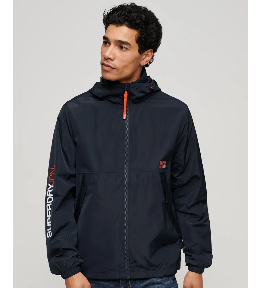 Navy Windbreaker Jacket
