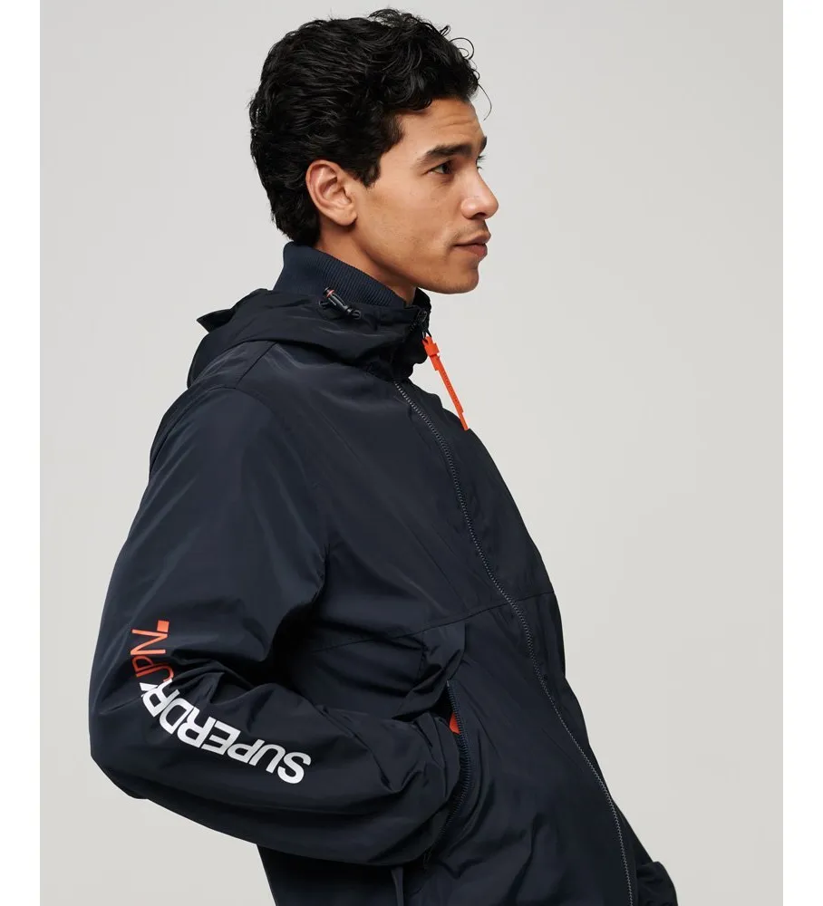 Navy Windbreaker Jacket