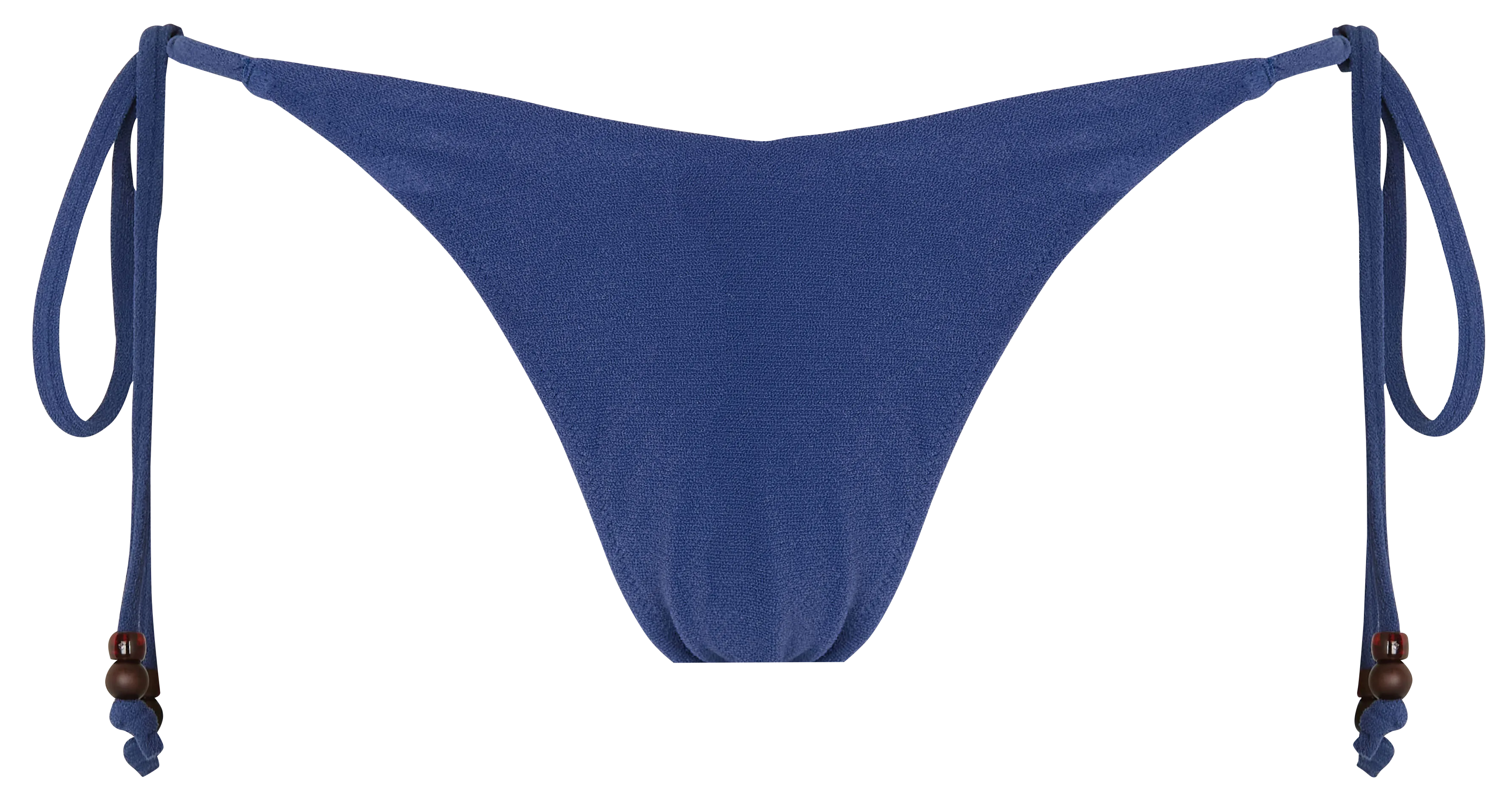 NENES PARIS KARA  BLUE TERRY CLOTH BIKINI TOP AND THONG