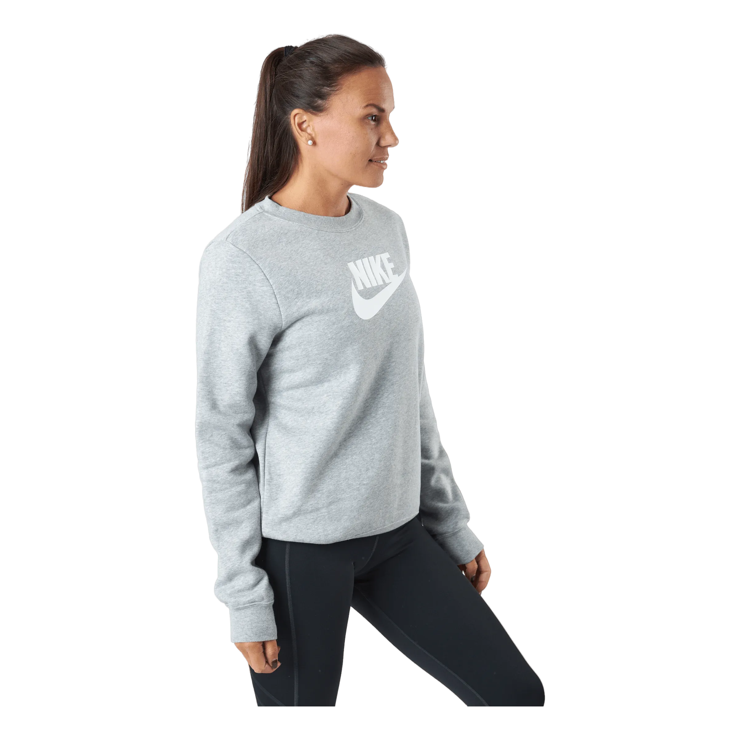 Nike Sportswear Club Fleece Women's Crew DK GREY HEATHER/WHITE