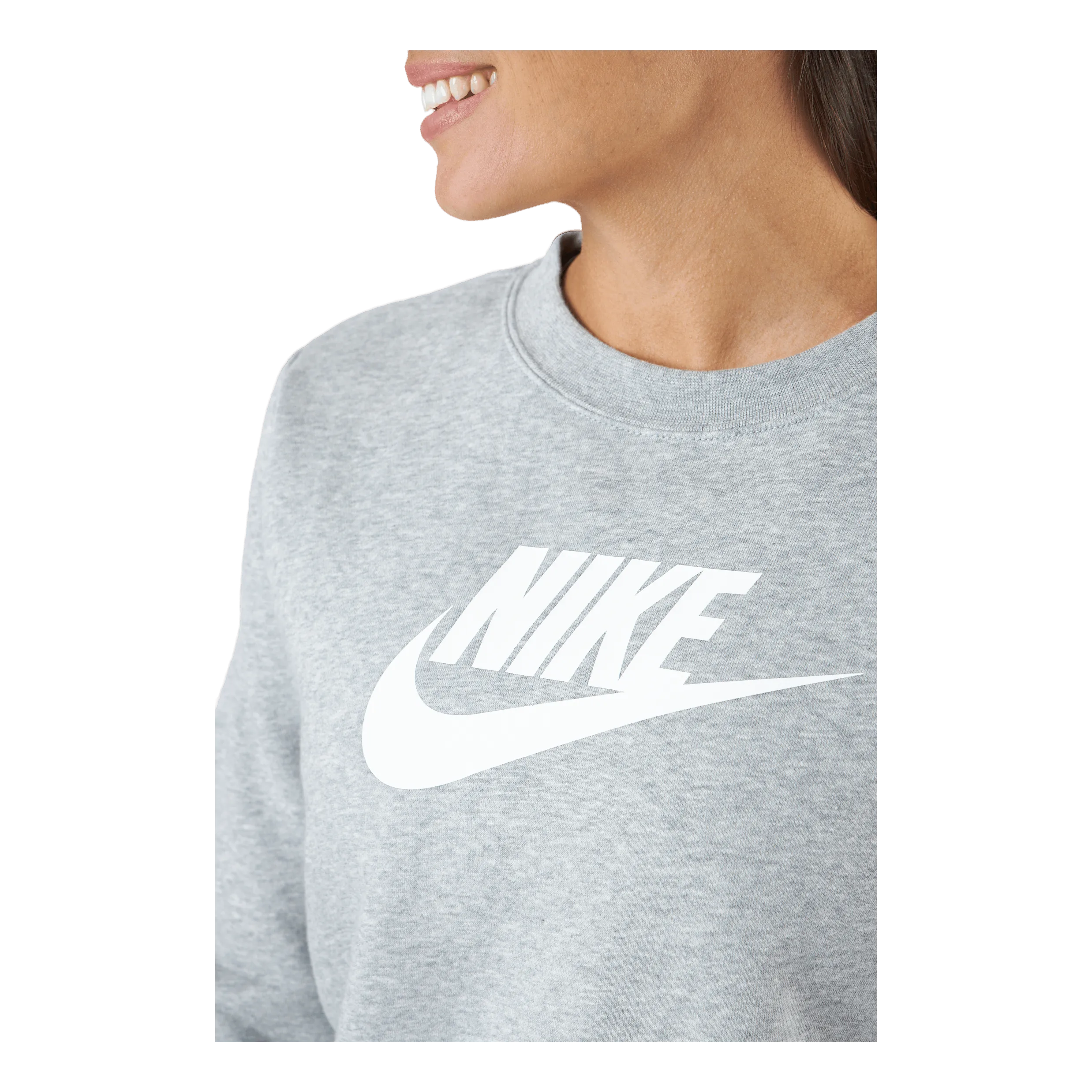 Nike Sportswear Club Fleece Women's Crew DK GREY HEATHER/WHITE