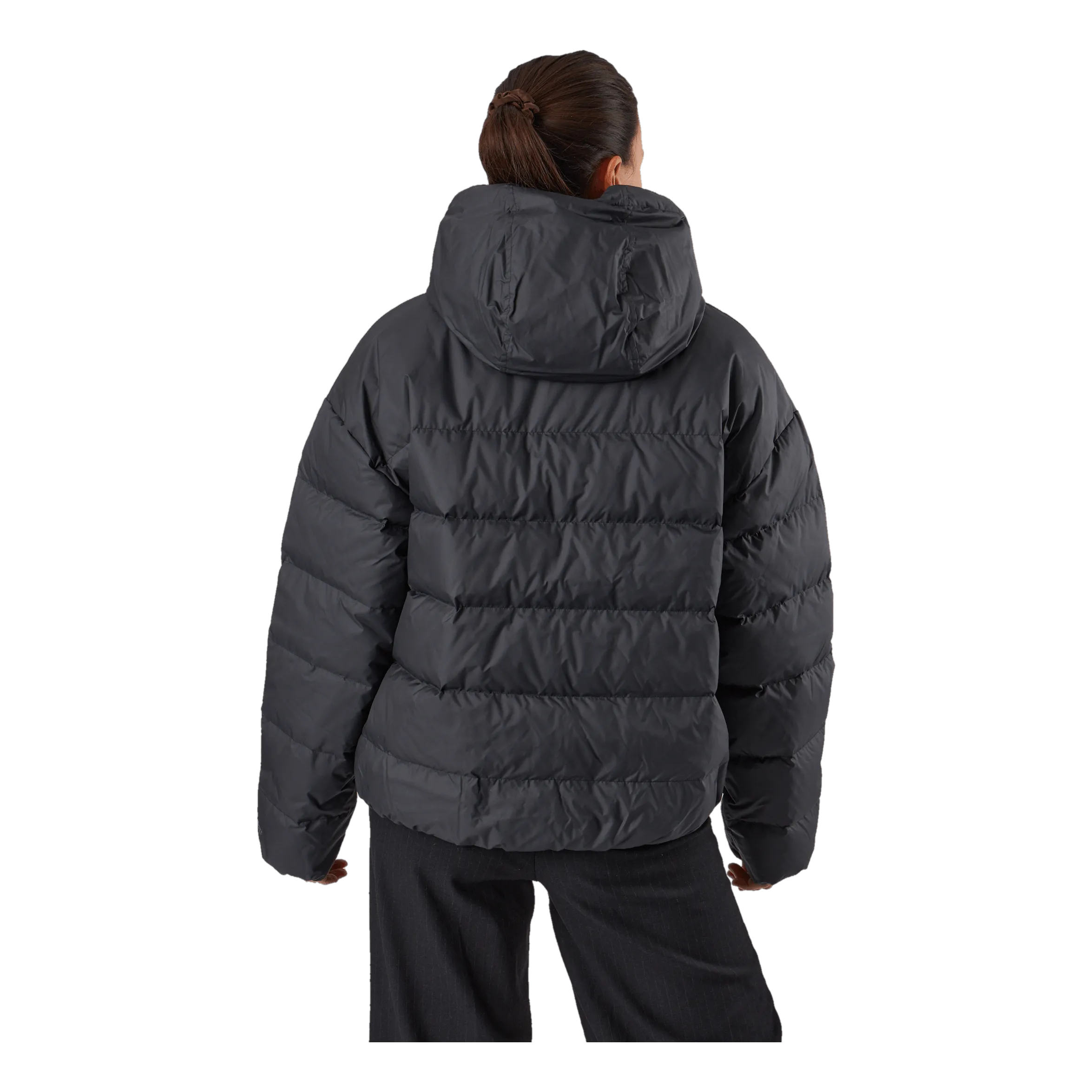 Nike W Nsw Sf Dwn Wr Hd Jkt Black Black White