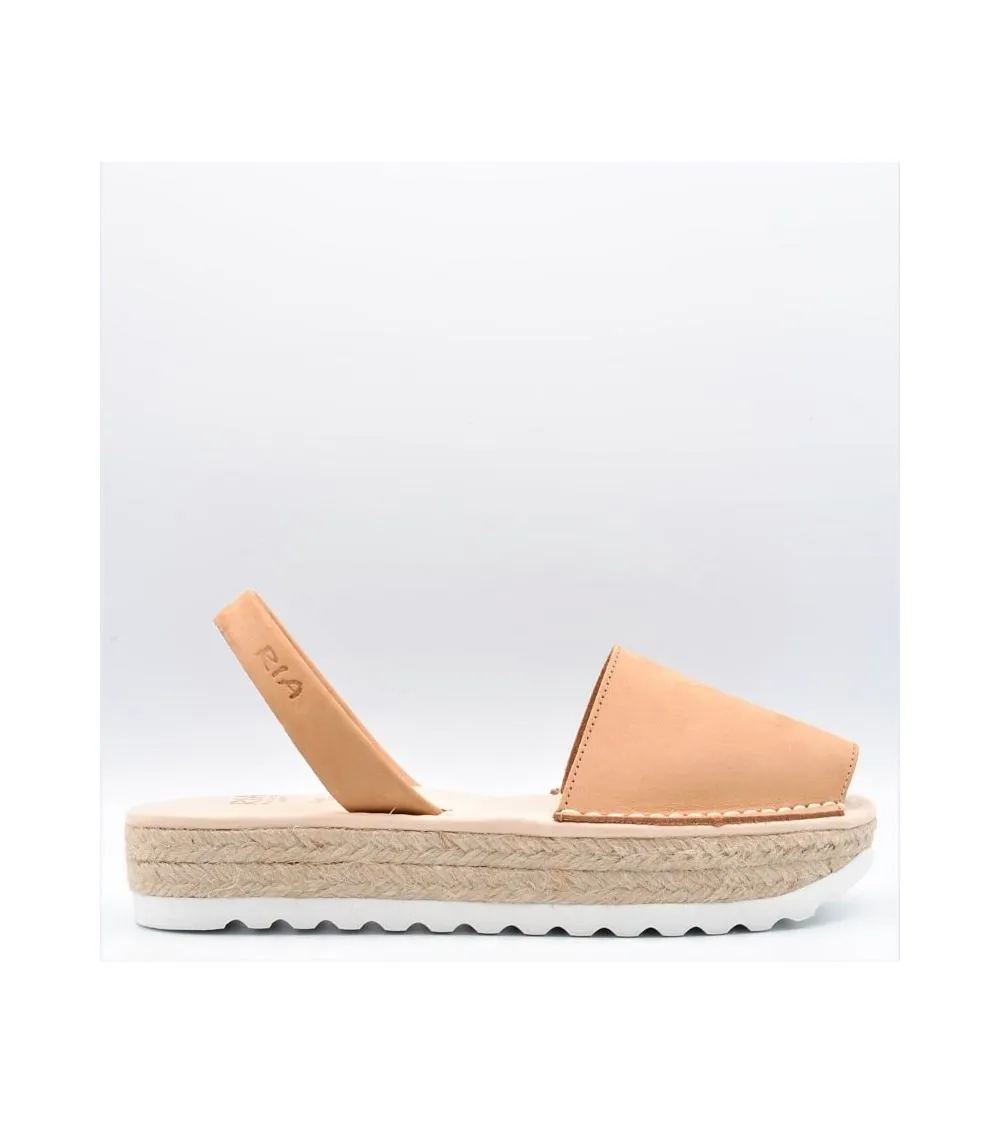 Niña Menorquinas Ria Plataforma Cuero Nubuck