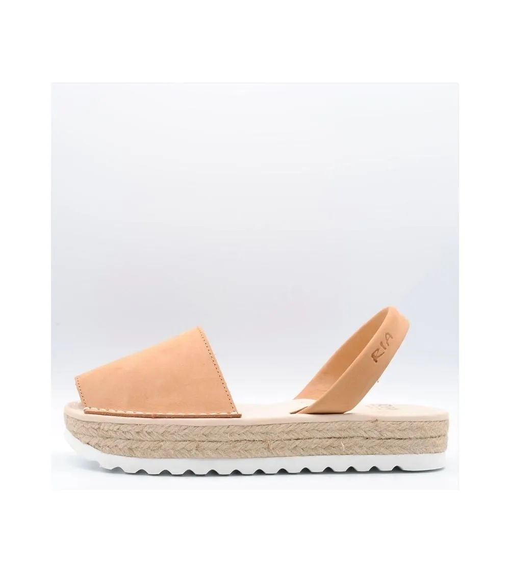 Niña Menorquinas Ria Plataforma Cuero Nubuck