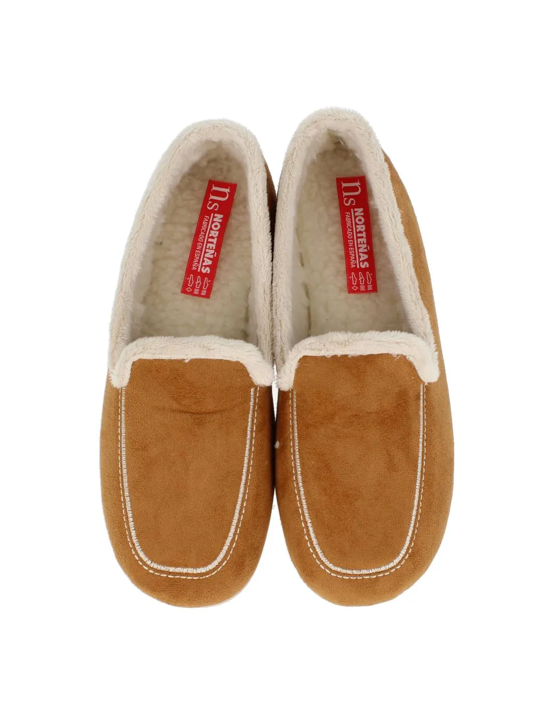 NORTEñAS  SLIPPERS COPETE BORDON CAMEL