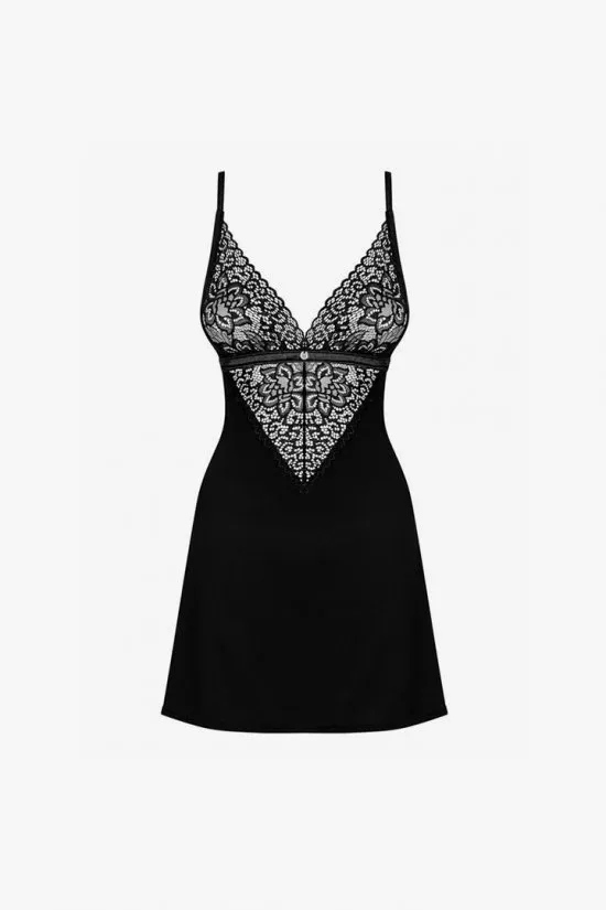 OBSESSIVE CECILLIA VESTIDO Y TANGA   NEGRO